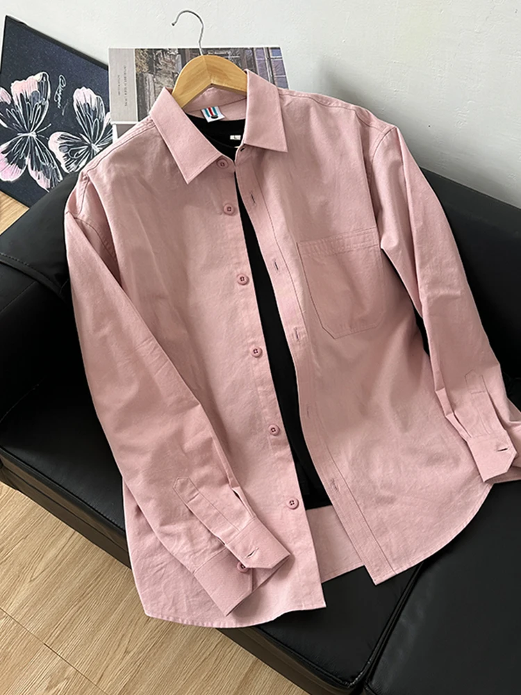 Dopne Pink Pure Cotton Long Sve irt Loose Fit ex Casual Workwear Jaet for Autumn Spring Season Couples Wear
Dopne Pink Pure Cotton Long Sve irt Loose Fit ex Casual Workwear Jaet for Autumn Spring Season Couples Wear