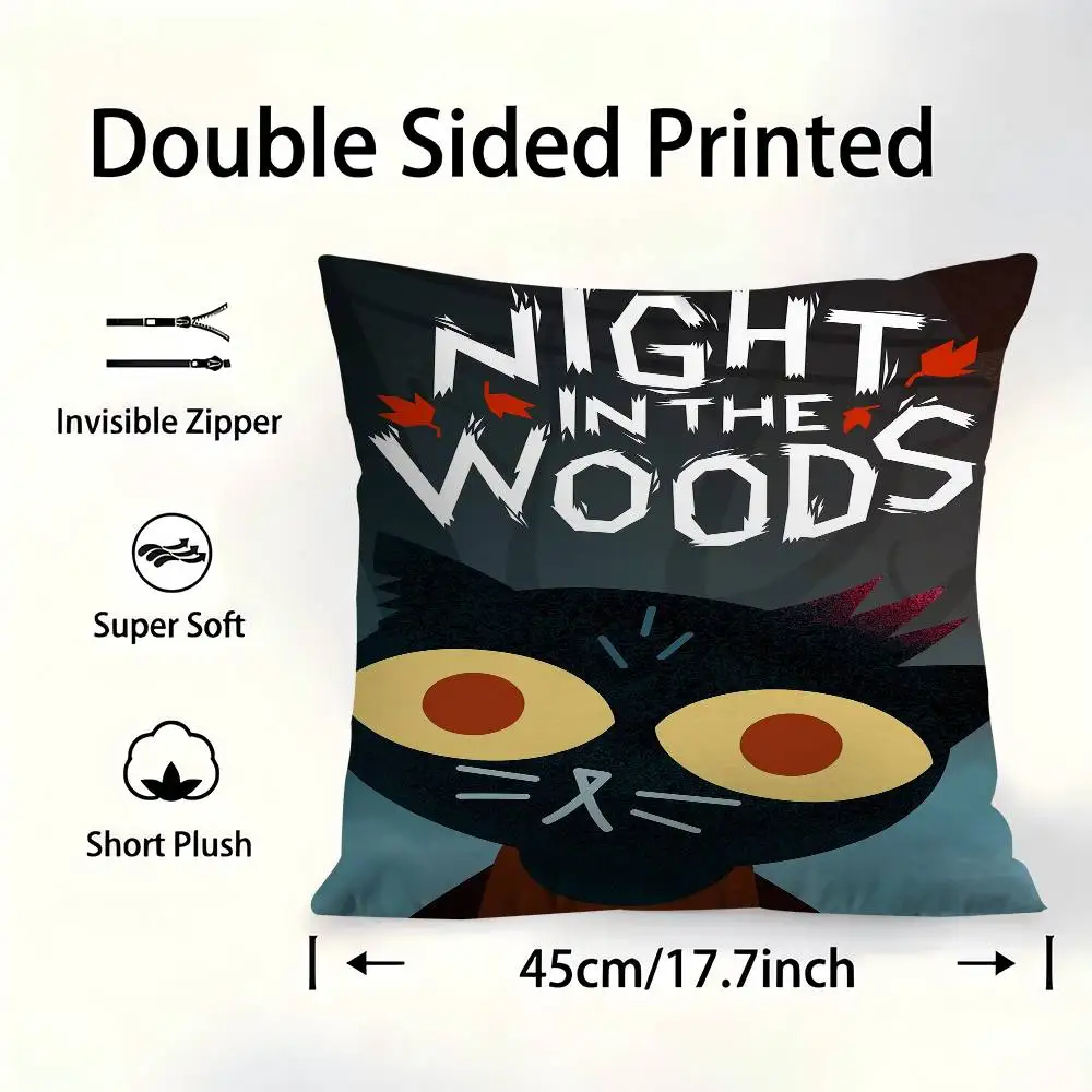 Night In The Woods Anime Pillow Covers Cartoon Sofa Decorative Home Double-sided Printing Short Plush Cute Cushion Cover
Night In The Woods Anime Pillow Covers Cartoon Sofa Decorative Home Double-sided Printing Short Plush Cute Cushion Cover