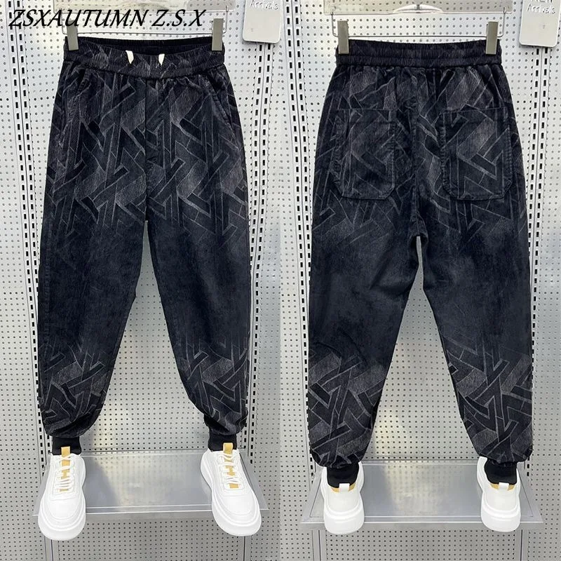 Chenille Men's Casual Pants Spring Autumn New Loose Comfortable Haren Pants Printing Drawstring Joggers Bunched Feet Trousers
Chenille Men's Casual Pants Spring Autumn New Loose Comfortable Haren Pants Printing Drawstring Joggers Bunched Feet Trousers
