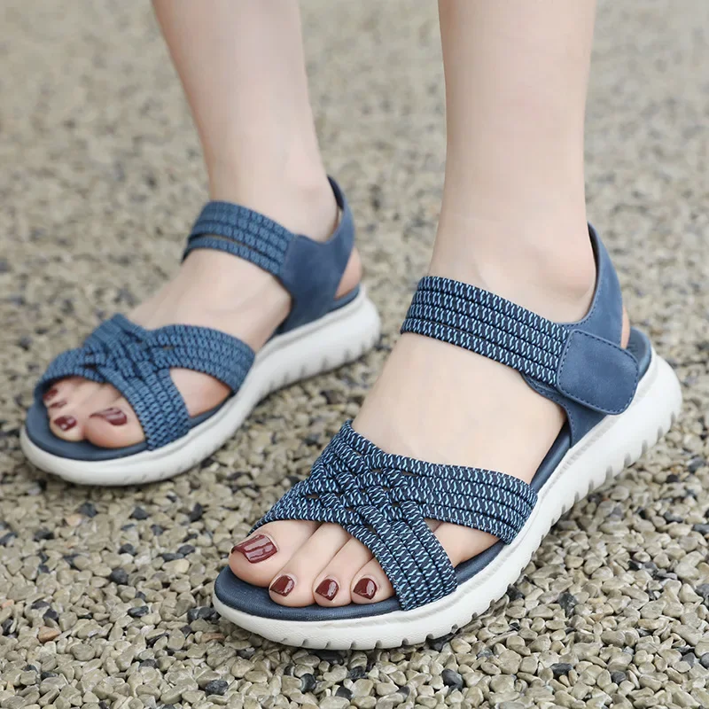 Casual Chic Womens Wedges Sandals New Elastic Band Hook Loop Light Comfor Walking Shoes Size 36-43 Chaussure Femme
Casual Chic Womens Wedges Sandals New Elastic Band Hook Loop Light Comfor Walking Shoes Size 36-43 Chaussure Femme