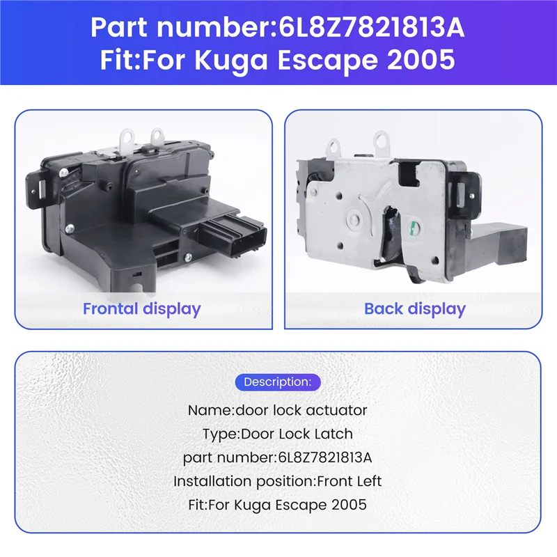 AW-6L8Z7821813A Car Lock Latch Door Lock For Ford Kuga Escape 2005 Front Left Door Lock Actuator
AW-6L8Z7821813A Car Lock Latch Door Lock For Ford Kuga Escape 2005 Front Left Door Lock Actuator