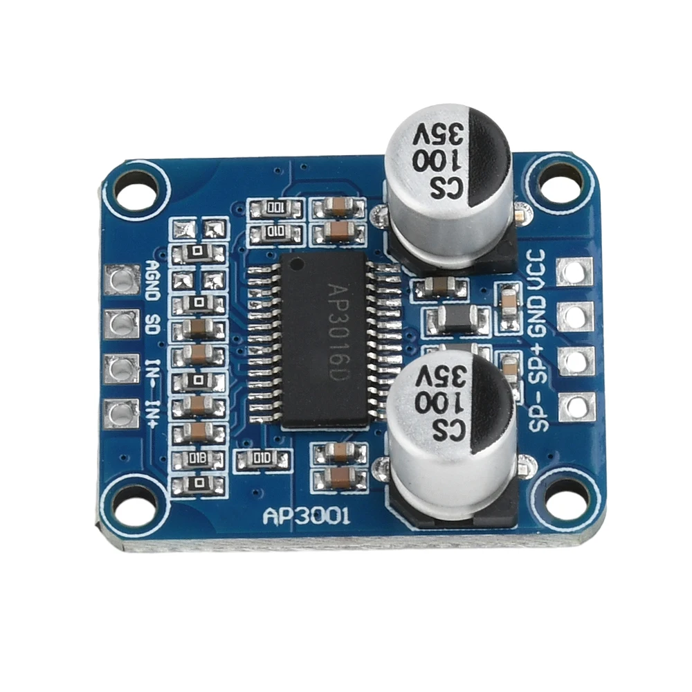 DC 8-24V AP3001 Digital Audio Power Amplifier Board Class D Mono 10W/20W/30W High Power Sound Amplifiers Board AMP Module
DC 8-24V AP3001 Digital Audio Power Amplifier Board Class D Mono 10W/20W/30W High Power Sound Amplifiers Board AMP Module