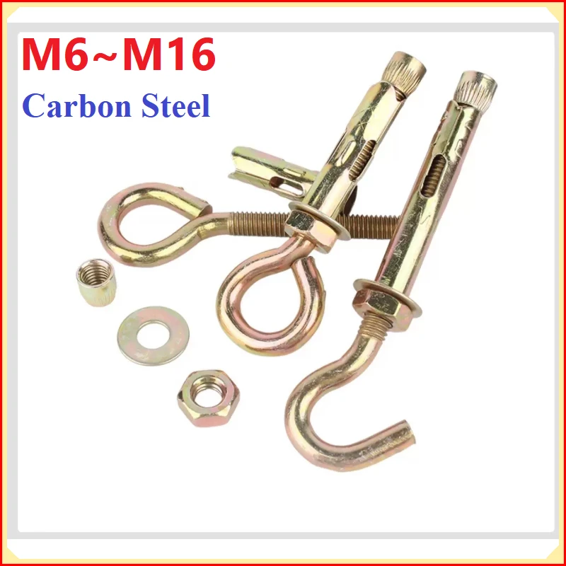 M6 M8 M10 M12 M16 Color Zinc Carbon Steel Sheep Eye Expansion Screw Ring Hook Eyebolt Anchor
M6 M8 M10 M12 M16 Color Zinc Carbon Steel Sheep Eye Expansion Screw Ring Hook Eyebolt Anchor