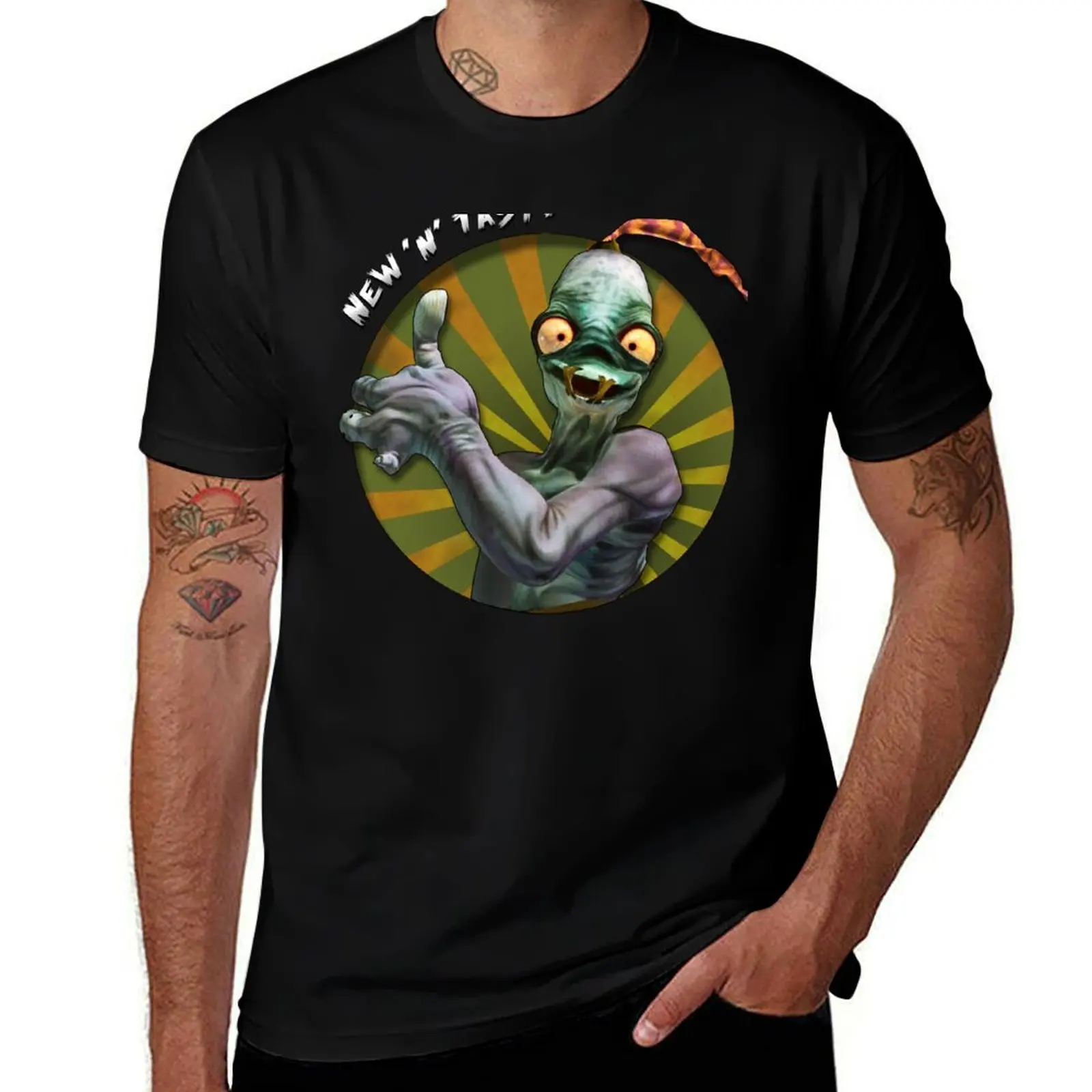 New 'N' Tasty - Abe's Exoddus - Oddworld T-Shirt t shirts for man graphic vintage essential t shirt man t shirts for men T-shirt
New 'N' Tasty - Abe's Exoddus - Oddworld T-Shirt t shirts for man graphic vintage essential t shirt man t shirts for men T-shirt