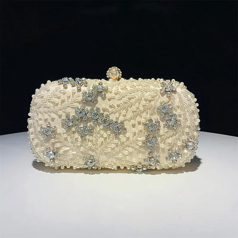 Light Gold Evening Bags for Women Luxury Pearl Embroidery Wedding Clutch Bags Formal Party Pearl Crystal Beading Small Handbag
Light Gold Evening Bags for Women Luxury Pearl Embroidery Wedding Clutch Bags Formal Party Pearl Crystal Beading Small Handbag