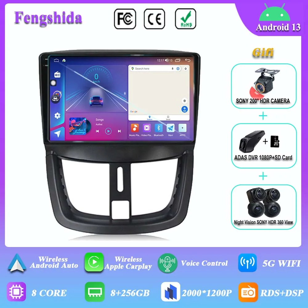 Android 13 for Peugeot 207 2006 - 2015 Car Dvd Radio Auto Multimedia Player Stereo Head Unit 7862 CPU NO 2DIN GPS Navigation
Android 13 for Peugeot 207 2006 - 2015 Car Dvd Radio Auto Multimedia Player Stereo Head Unit 7862 CPU NO 2DIN GPS Navigation