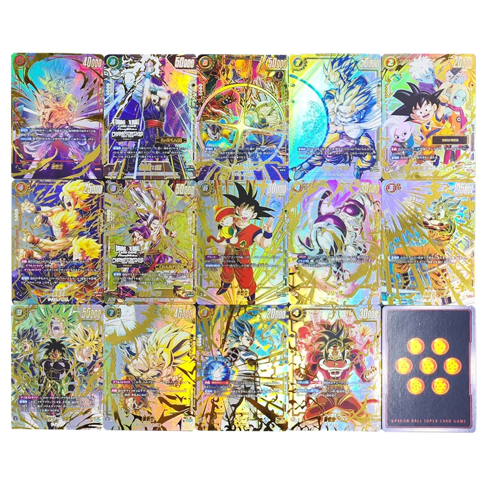 14pcs/set Dragon Ball Son Goku Japanese version DIY self-made Color Flash Card Anime Game Collection Card Gift Toy
14pcs/set Dragon Ball Son Goku Japanese version DIY self-made Color Flash Card Anime Game Collection Card Gift Toy