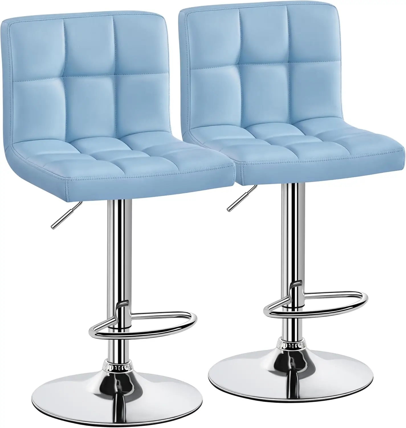 Bar Stools Set of 2, Adjustable PU Leather Swivel Barstools, Modern Counter Stools with Back and Footrest, Counter Height Bar
Bar Stools Set of 2, Adjustable PU Leather Swivel Barstools, Modern Counter Stools with Back and Footrest, Counter Height Bar