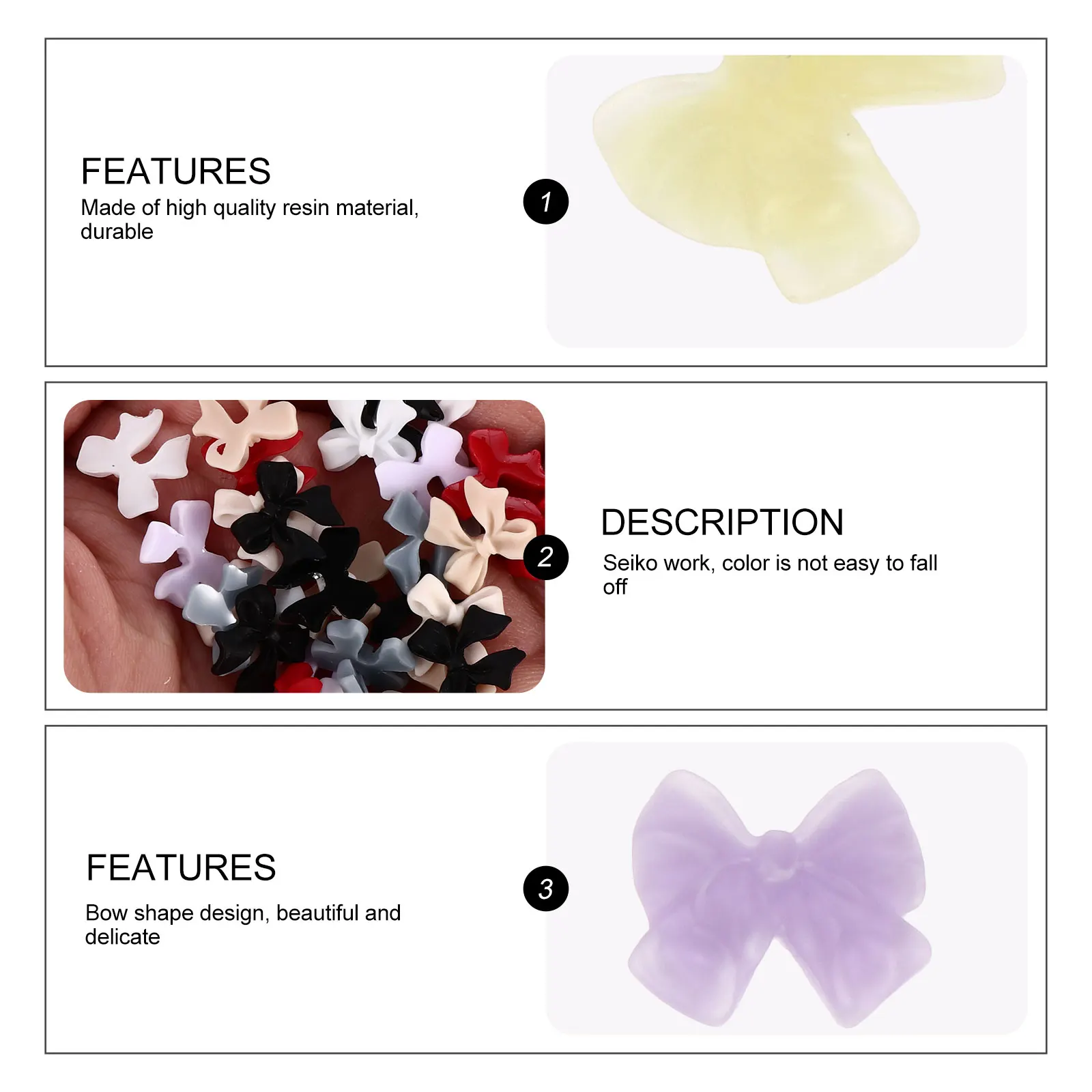 2 Bags Butterfly Bowknot Nail Art Decorations Stereoscopic Polyester Resin DIY Manicure Charms for Home Salon Use Artificial
2 Bags Butterfly Bowknot Nail Art Decorations Stereoscopic Polyester Resin DIY Manicure Charms for Home Salon Use Artificial