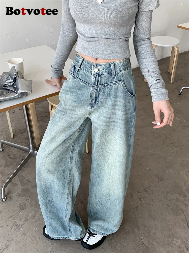 Botvotee Grasp The Grain Baggy Jeans Women Spring Summer 2025 New Korean Fashion Wide Leg High Waisted Blue Denim Jeans
Botvotee Grasp The Grain Baggy Jeans Women Spring Summer 2025 New Korean Fashion Wide Leg High Waisted Blue Denim Jeans