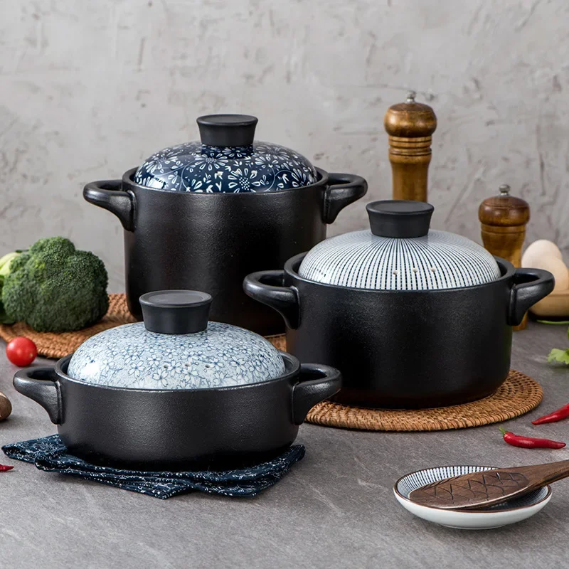 Japanese Ceramic Casserole Stew Pot With Lid Household Soup Pots High Temperature Gas Stove Open Fire Resistant Cooking Pot
Japanese Ceramic Casserole Stew Pot With Lid Household Soup Pots High Temperature Gas Stove Open Fire Resistant Cooking Pot