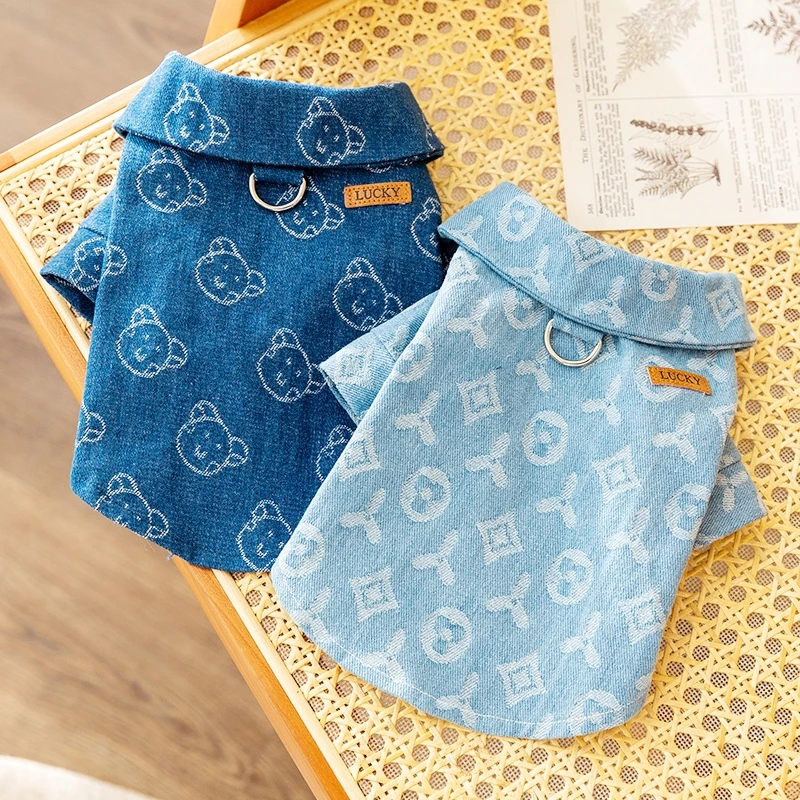 Winter Pet Dog Clothes Denim Dog Shirt Luxury Print Puppy Coat Warm Soft Cat Shirt Pet Jacket Chihuahua Apparel Yorkies Costumes
Winter Pet Dog Clothes Denim Dog Shirt Luxury Print Puppy Coat Warm Soft Cat Shirt Pet Jacket Chihuahua Apparel Yorkies Costumes