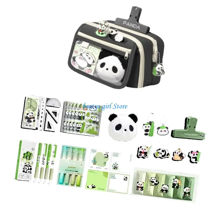 C7AB Traditional Panda Patterned Fabric Pen Holders With Smooth Zipper And 9 Storage Sections
C7AB Traditional Panda Patterned Fabric Pen Holders With Smooth Zipper And 9 Storage Sections