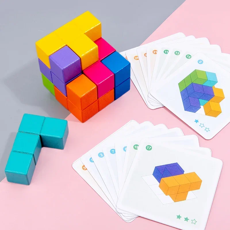 Kids Wooden toys 3D Puzzle Logic Game 3D Spatial Thinking DIY Table Game Wooden Puzzles Cube Edcuational Toys for Children
Kids Wooden toys 3D Puzzle Logic Game 3D Spatial Thinking DIY Table Game Wooden Puzzles Cube Edcuational Toys for Children