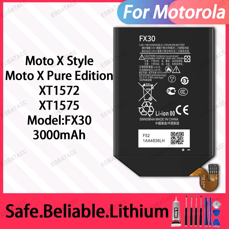 100% Brand New FX30 Battery For Motorola Moto X Style/Moto X Pure Edition Large capacity Batteries+Free Tools
100% Brand New FX30 Battery For Motorola Moto X Style/Moto X Pure Edition Large capacity Batteries+Free Tools
