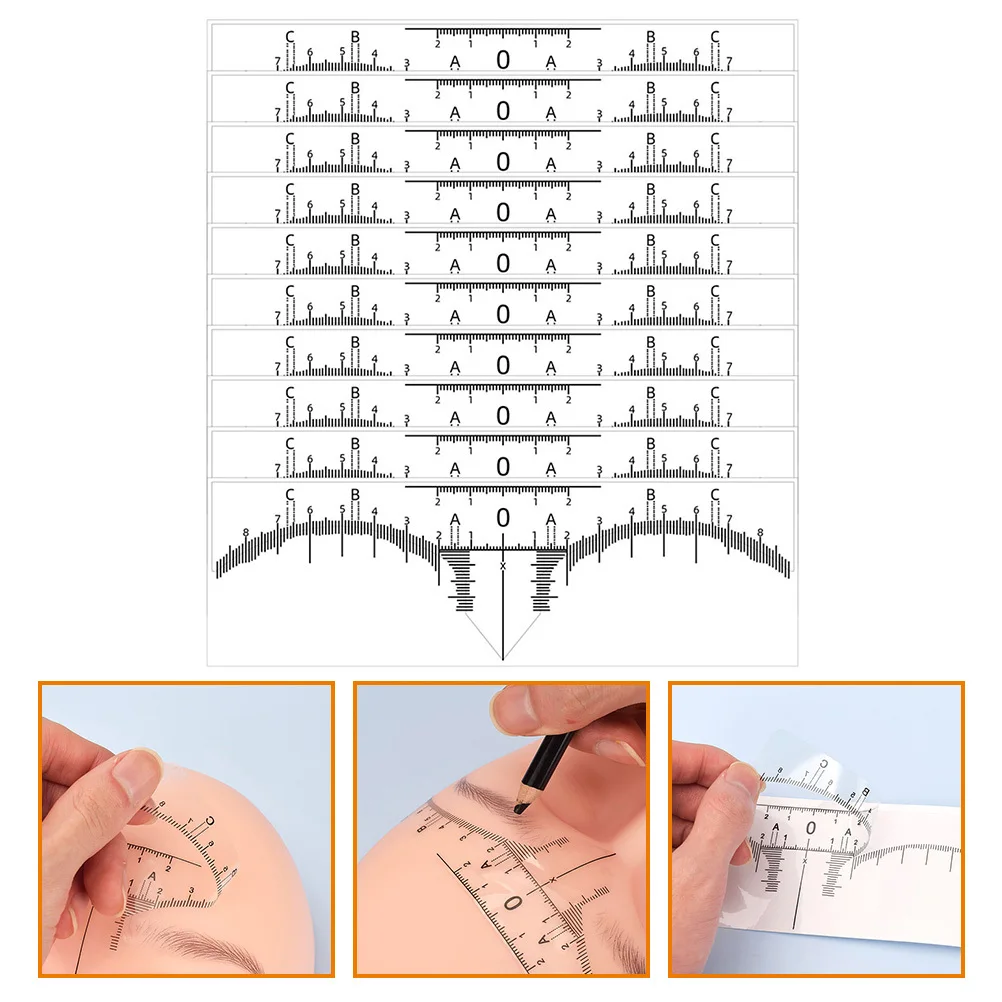 10pcs Disposable Eyebrow Sticker Measuring Ruler Professional Brow Mapper Tool For Eyebrow Shaping Drawing Line Positioning
10pcs Disposable Eyebrow Sticker Measuring Ruler Professional Brow Mapper Tool For Eyebrow Shaping Drawing Line Positioning