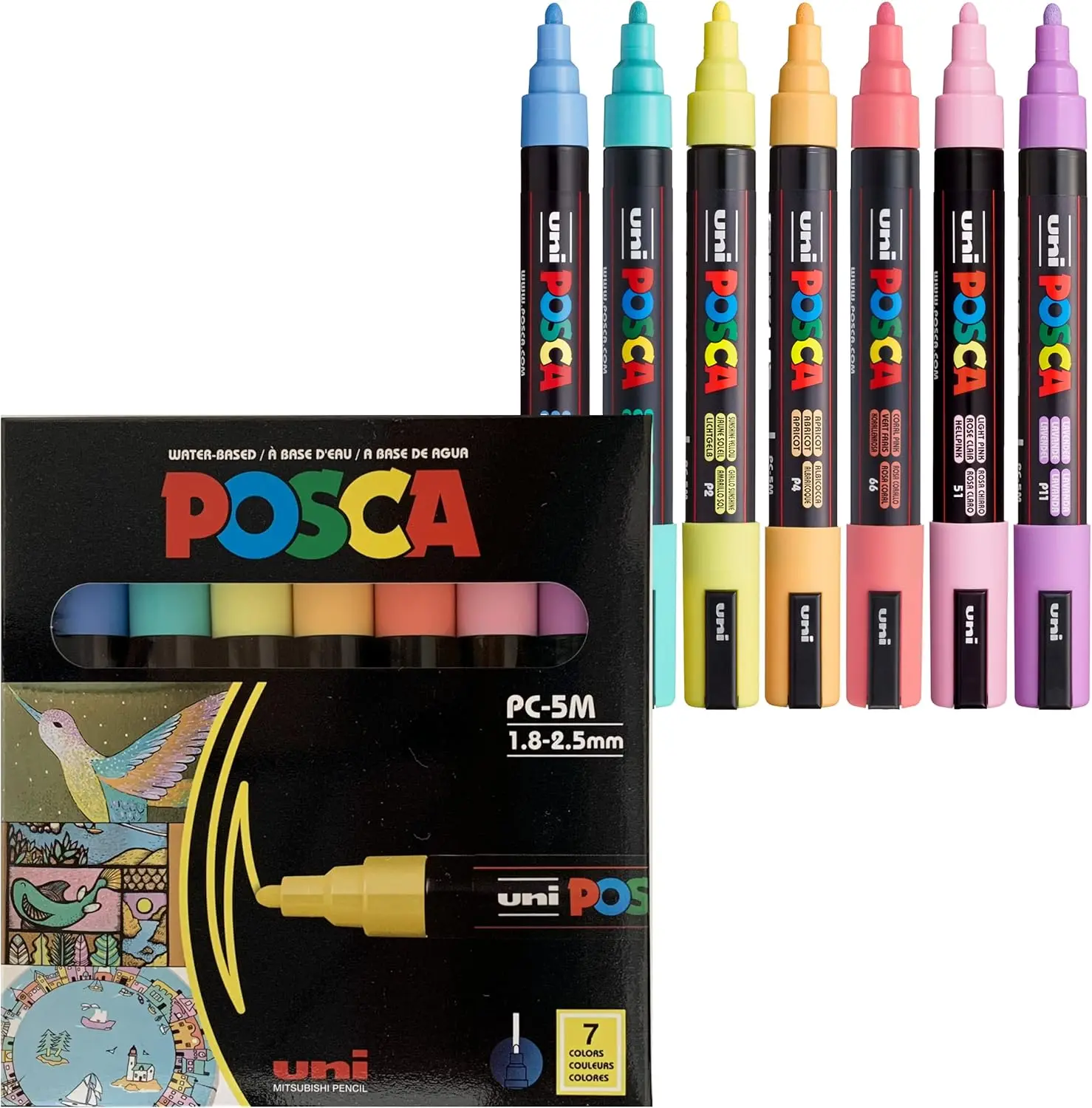 7 Pastel Markers with Reversible Tips for Art, Decor, Fabric, Metal, Glass, Wood, Canvas
7 Pastel Markers with Reversible Tips for Art, Decor, Fabric, Metal, Glass, Wood, Canvas