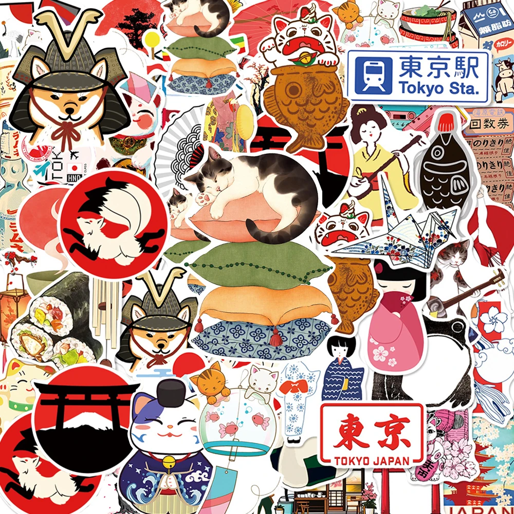 10/30/50pcs Japanese Style Traditional Culture Cartoon Stickers Aesthetic Decals Toys Waterproof Cute DIY Laptop Luggage
10/30/50pcs Japanese Style Traditional Culture Cartoon Stickers Aesthetic Decals Toys Waterproof Cute DIY Laptop Luggage