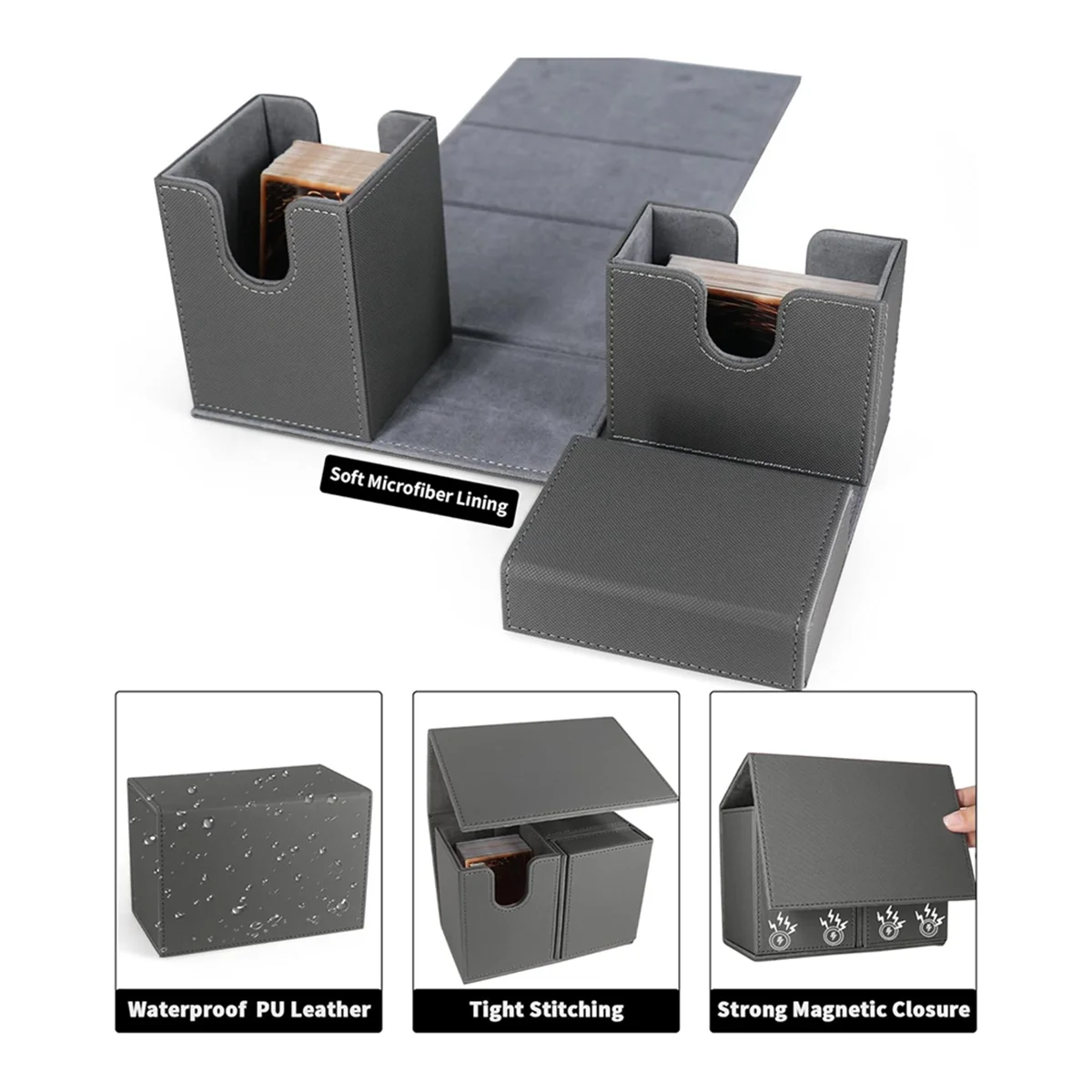 Efficient Card Deck Box, Premium Card Box with Flip Dice Tray , Card Deck Case Storage Box for Sports Playin
Efficient Card Deck Box, Premium Card Box with Flip Dice Tray , Card Deck Case Storage Box for Sports Playin
