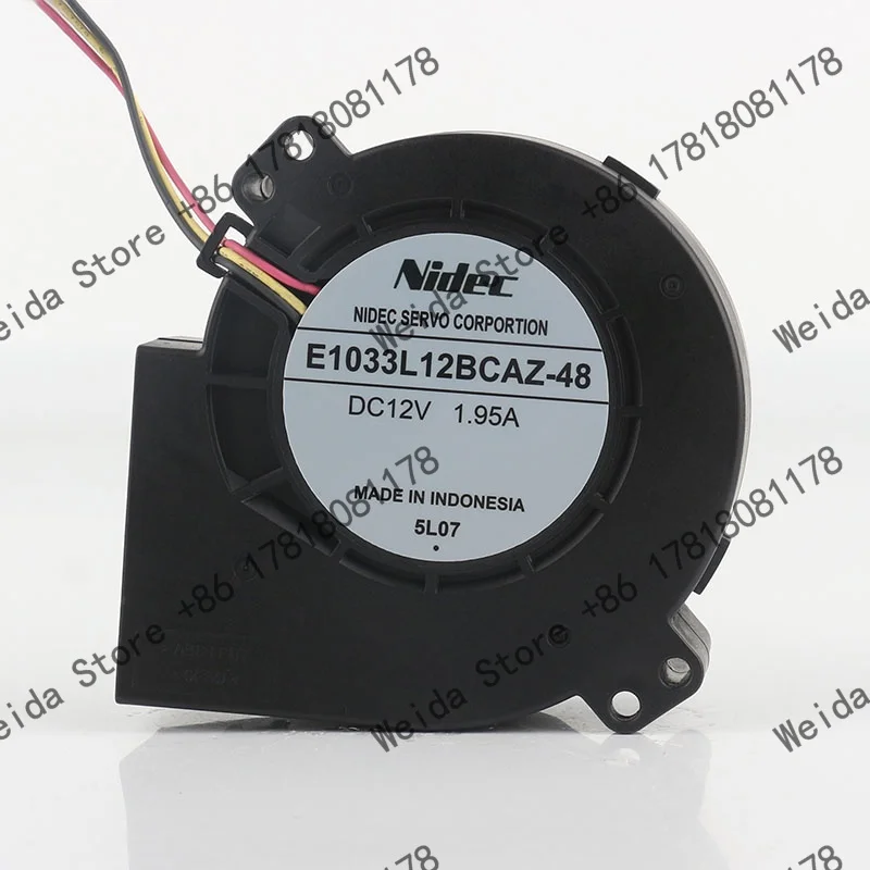 NIDEC E1033L12BCAZ-48 DC12V 97X97X33MM 1.95A three-wire 9.7CM centrifugal turbine blower with cooling fan
NIDEC E1033L12BCAZ-48 DC12V 97X97X33MM 1.95A three-wire 9.7CM centrifugal turbine blower with cooling fan