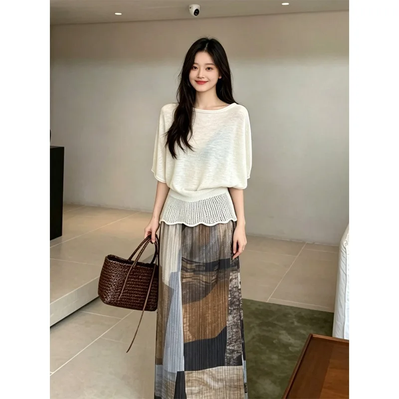 Miyake Pleated 2026 New Simple Style Patchwork Skirt Women High Waist Long Skirt Geometric Pattern Versatile Elegant Skirt Pleat
Miyake Pleated 2026 New Simple Style Patchwork Skirt Women High Waist Long Skirt Geometric Pattern Versatile Elegant Skirt Pleat