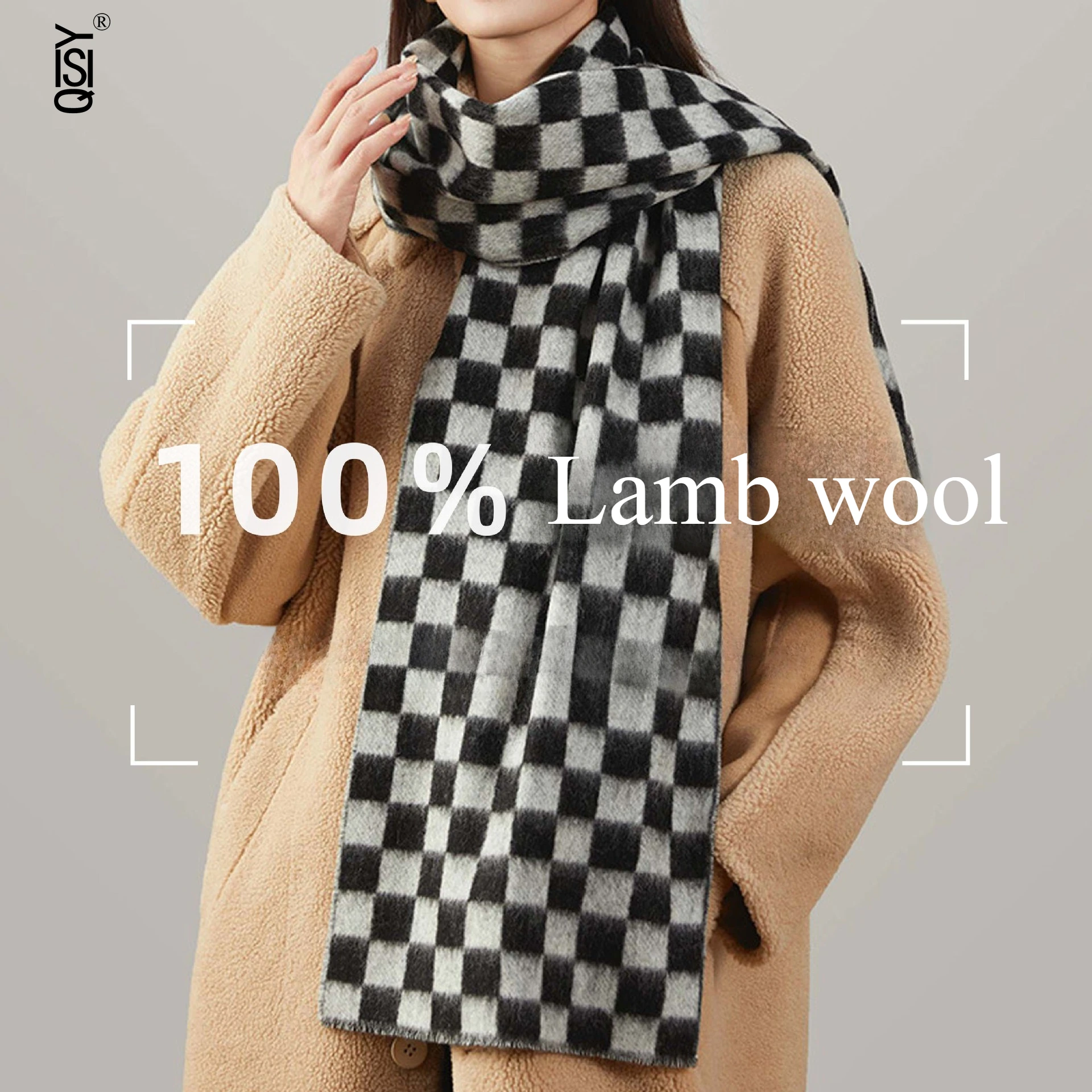 Женский зимний высококачественный клетчатый шарф из 100% шерсти, утолщенный теплый шарф, шаль
Женский зимний высококачественный клетчатый шарф из 100% шерсти, утолщенный теплый шарф, шаль