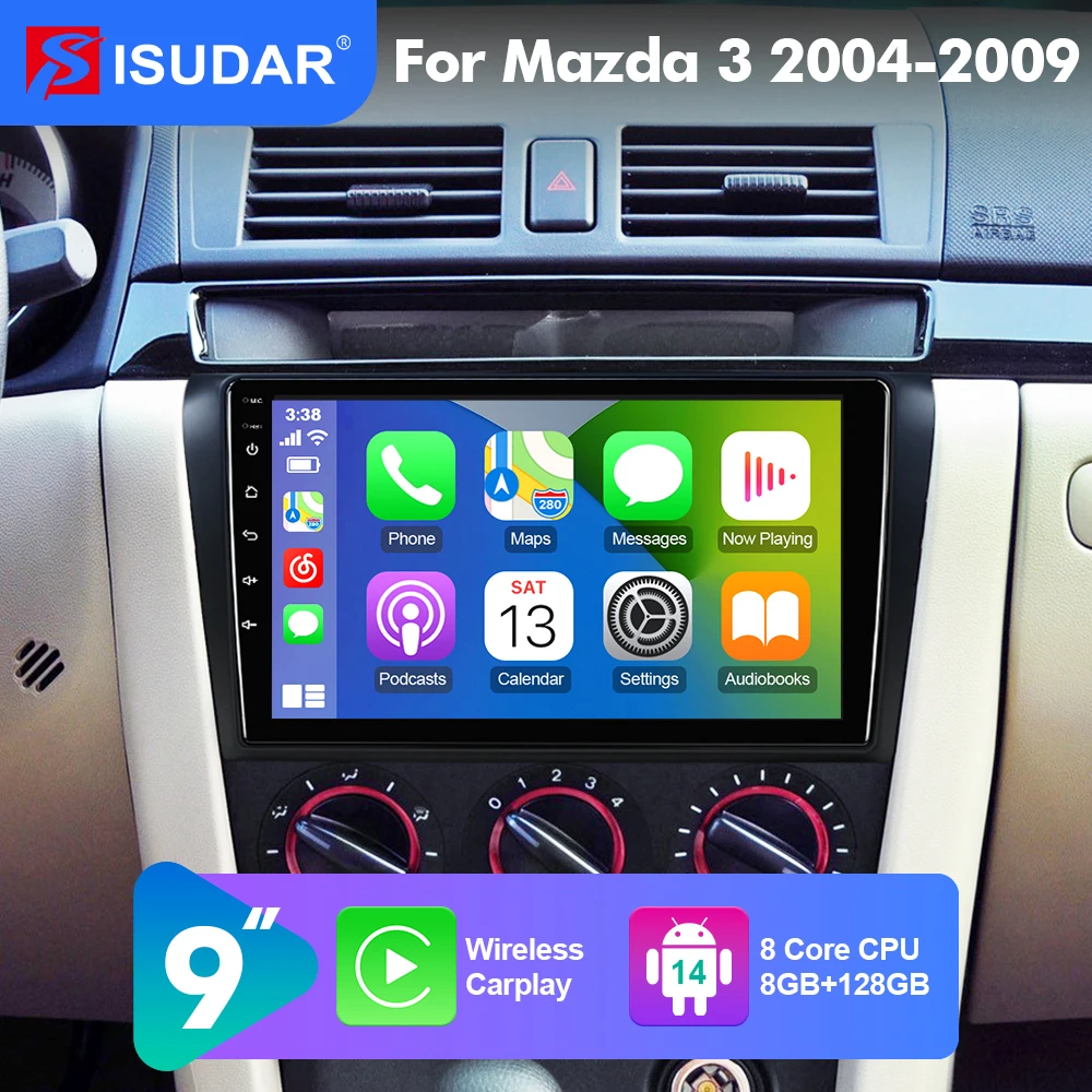 2026 NEW! 9" ISUDAR Android 14 Car Radio For Mazda 3 I BK 2004-2009 Carplay Auto Stereo camera 2 din 8 CORE 4G+WIFI Snapdragon
2026 NEW! 9" ISUDAR Android 14 Car Radio For Mazda 3 I BK 2004-2009 Carplay Auto Stereo camera 2 din 8 CORE 4G+WIFI Snapdragon