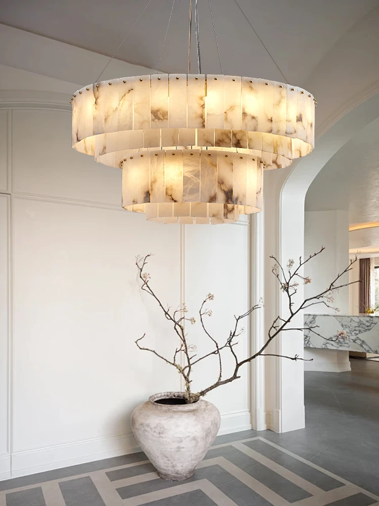 Luxury All Copper Natural Marble Chandeliers Decoration Living Room Elegant Light Fixture Alabaster Lamps Dining Room Lustres
Luxury All Copper Natural Marble Chandeliers Decoration Living Room Elegant Light Fixture Alabaster Lamps Dining Room Lustres