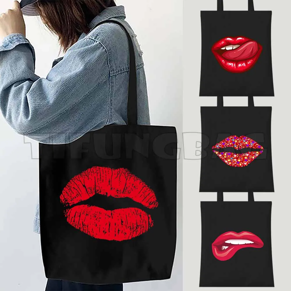 Red Lips Fashion Elegant Cute Rainbow Lip Tote Bags For Women Shopper Bags Canvas Shoulder Bag Reusable Beach Handbag
Red Lips Fashion Elegant Cute Rainbow Lip Tote Bags For Women Shopper Bags Canvas Shoulder Bag Reusable Beach Handbag