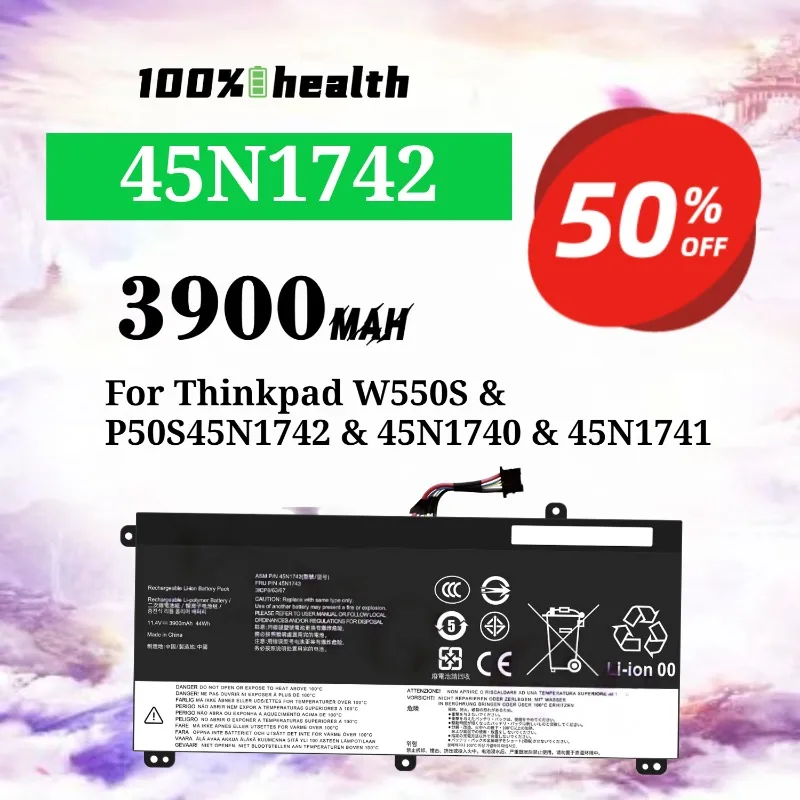 45N1742 3900mAh Laptop Battery for Lenovo ThinkPad W550S/P50S/45N1742/45N1740 Lithium Rechargeable Battery
45N1742 3900mAh Laptop Battery for Lenovo ThinkPad W550S/P50S/45N1742/45N1740 Lithium Rechargeable Battery