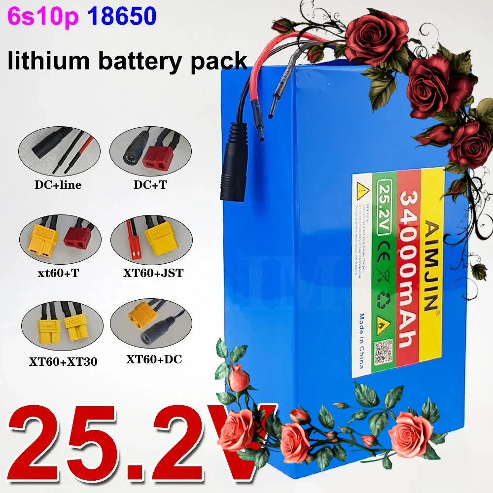18650 rechargeable 6S10P Lithium battery pack 25.2V 34000mAh with BMS for Bicycles, medical monitoring equipment
18650 rechargeable 6S10P Lithium battery pack 25.2V 34000mAh with BMS for Bicycles, medical monitoring equipment