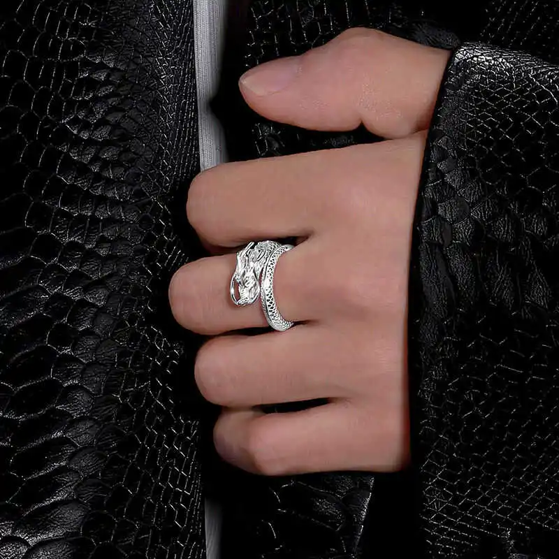 Retro Dragon Ring for Men 925 Sterling Silver F Ring of the Year Animal Gift Fashionable Traditional Chinese Zodiac Jewelry
Retro Dragon Ring for Men 925 Sterling Silver F Ring of the Year Animal Gift Fashionable Traditional Chinese Zodiac Jewelry