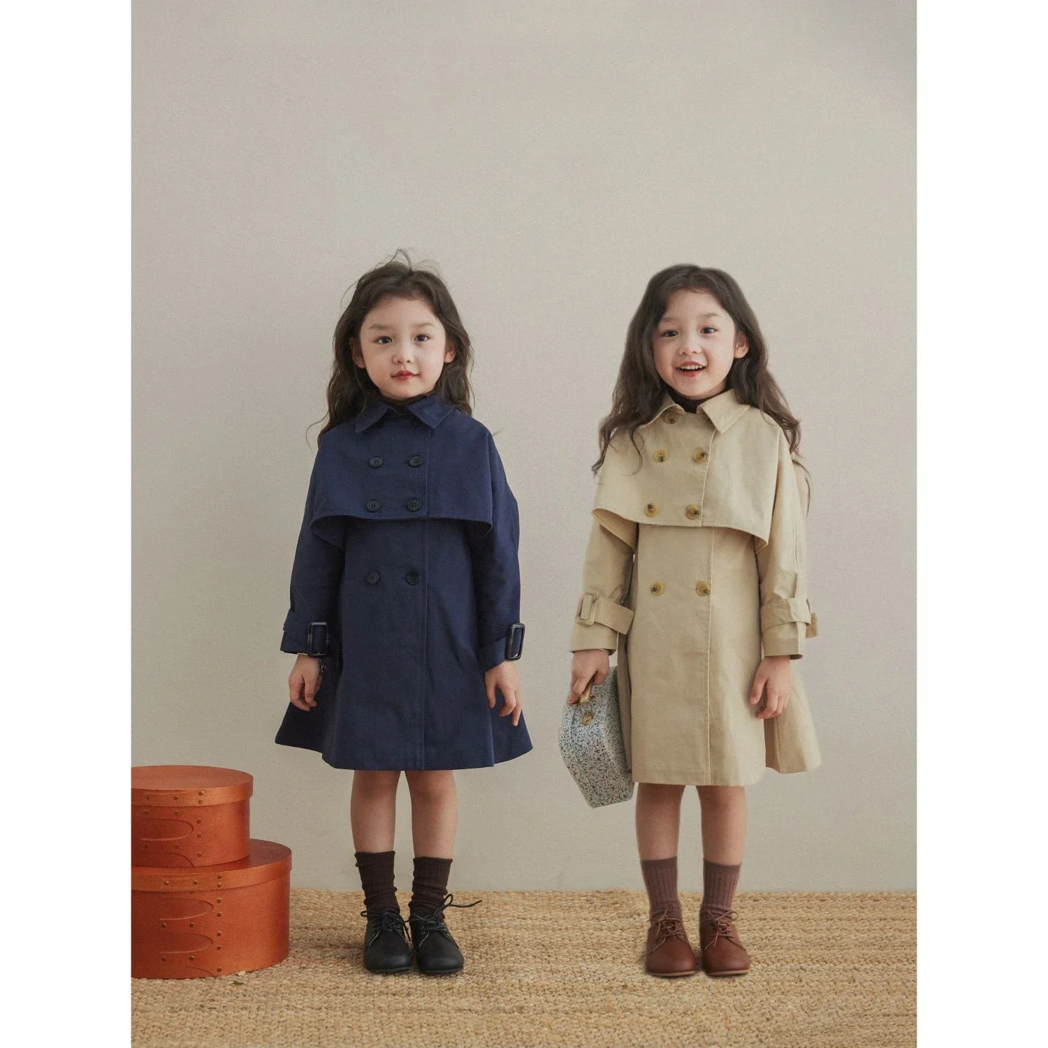 Fashion Casual Kids Girls Retro Long Coat Jacket Patchwork Spring Autumn Children Elegant Clothes Kids Windcoat khaki Outwear
Fashion Casual Kids Girls Retro Long Coat Jacket Patchwork Spring Autumn Children Elegant Clothes Kids Windcoat khaki Outwear