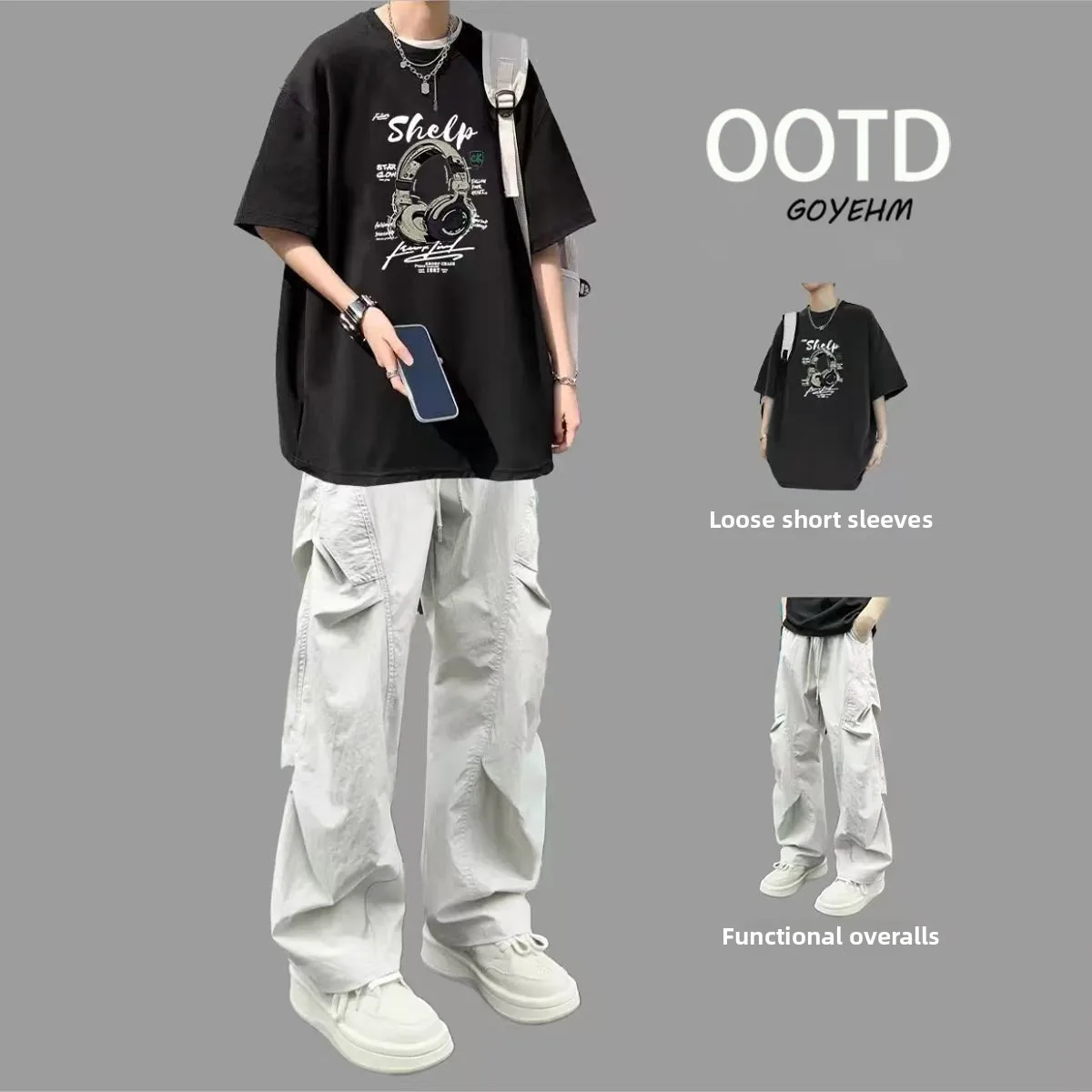 Two Piece Set Summer Loose Short-sleeved Cowboys Suit Teen High Street Handsome Gas T Shirts Sets Luxury Baggy Jogger Pants
Two Piece Set Summer Loose Short-sleeved Cowboys Suit Teen High Street Handsome Gas T Shirts Sets Luxury Baggy Jogger Pants