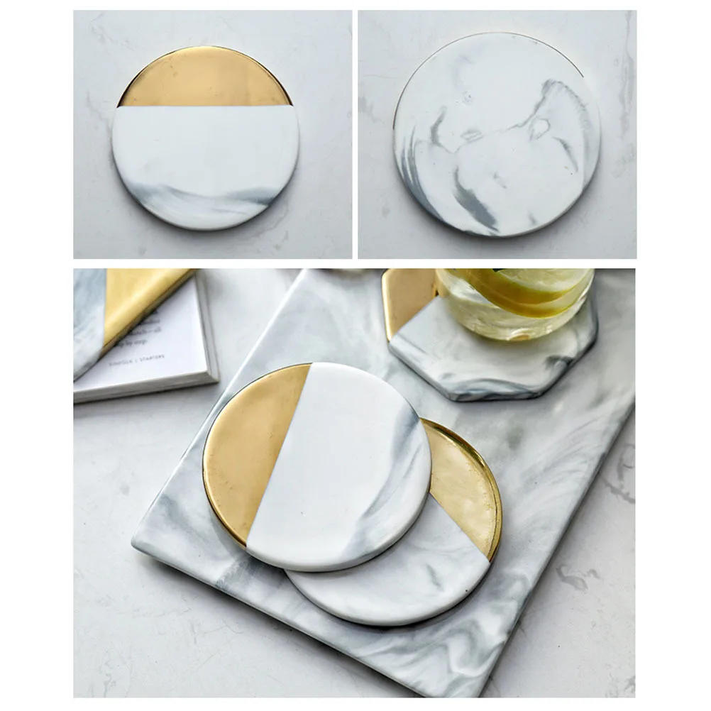 Marbled Pattern Round Ceramic Coasters Heat Resistant Absorbent Non- Mat Creative Geometric Coaster Pads for Home Bar
Marbled Pattern Round Ceramic Coasters Heat Resistant Absorbent Non- Mat Creative Geometric Coaster Pads for Home Bar