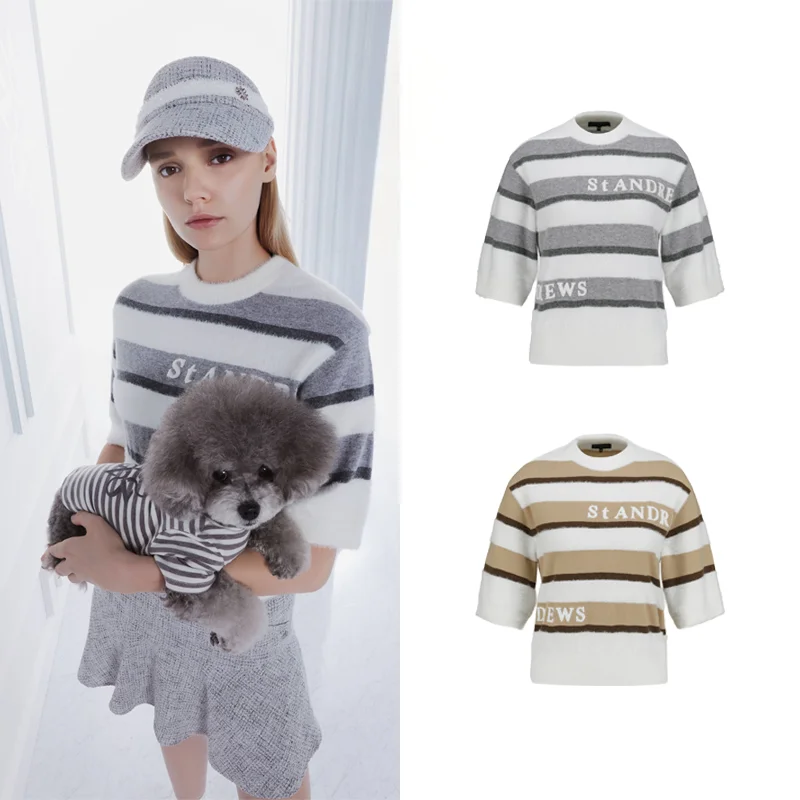 Women's Golf Knit Sweater Short Sleeve High-Stretch Breathable Fashionable Sports Versatile Top
Women's Golf Knit Sweater Short Sleeve High-Stretch Breathable Fashionable Sports Versatile Top
