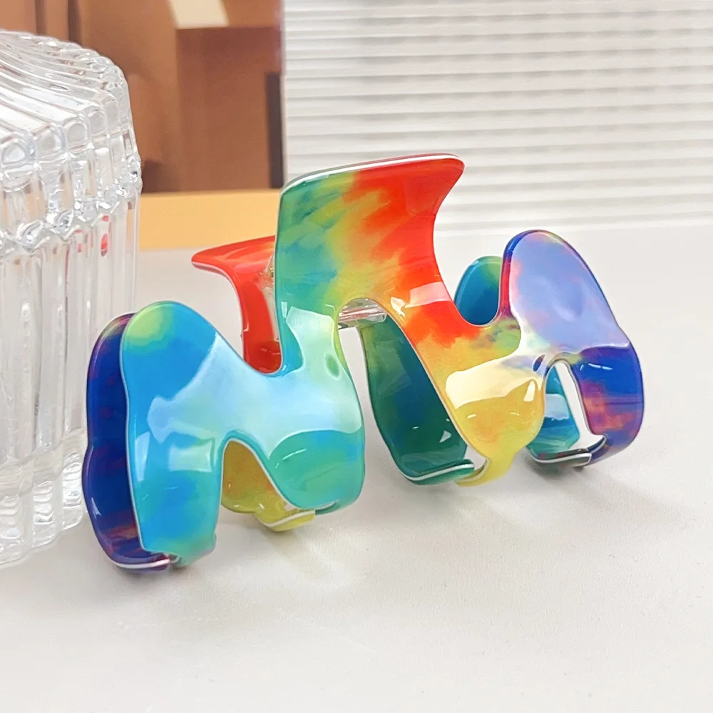 1pc Dopamine Rainbow Grip M-shaped Colorful Fresh Hair Clip with Advanced Hairpin, Shark Clip, Medium Hair Accessories
1pc Dopamine Rainbow Grip M-shaped Colorful Fresh Hair Clip with Advanced Hairpin, Shark Clip, Medium Hair Accessories