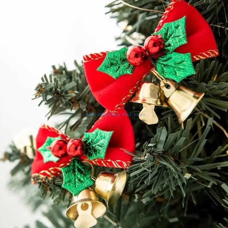 G6KA 12Pcs Christmas Bows with Bells Christmas Tree Bows Hanging Decoration Ornaments
G6KA 12Pcs Christmas Bows with Bells Christmas Tree Bows Hanging Decoration Ornaments