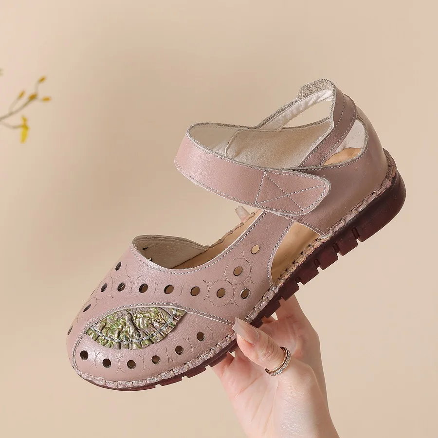 New genuine leather mary jane shoes womens summer hollowed sandals lady vintage hook loop flats middle age woman flat cozy shoes
New genuine leather mary jane shoes womens summer hollowed sandals lady vintage hook loop flats middle age woman flat cozy shoes