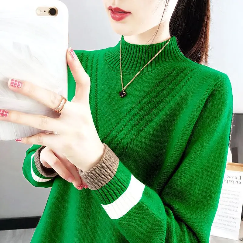 2023 Autumn Winter Half High Collar Bottoming Sweater Women Loose Casual All-match Knitting Pullovers Ladies Fashion Jumpers Top
2023 Autumn Winter Half High Collar Bottoming Sweater Women Loose Casual All-match Knitting Pullovers Ladies Fashion Jumpers Top
