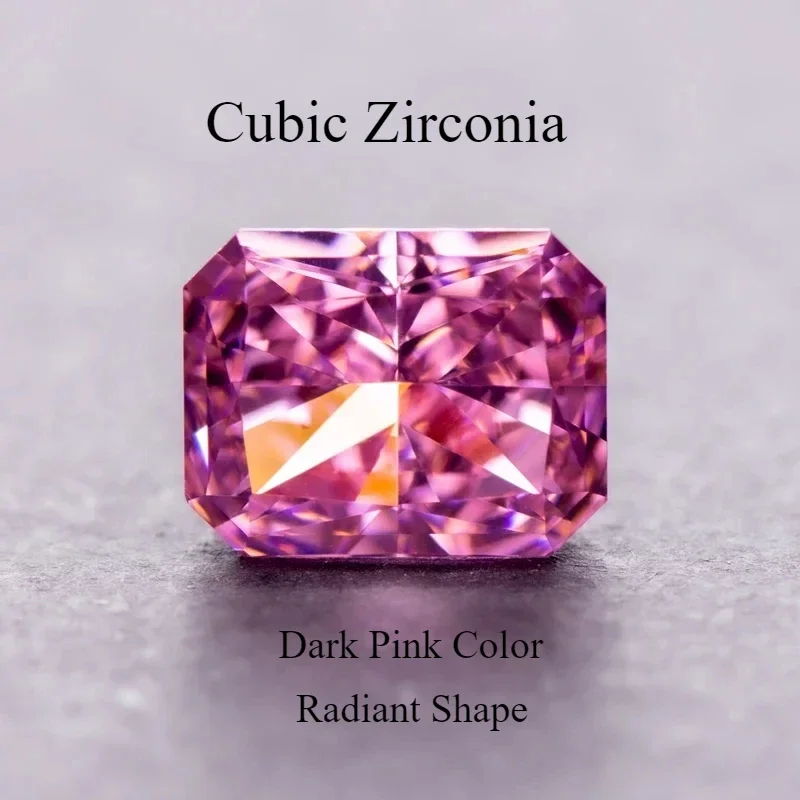 Cubic Zirconia Radiant Shape Dark Pink Color 5A Grade 4k Crushed Ice Cut Charm Stones for DIY Necklace Earrings Main Materials
Cubic Zirconia Radiant Shape Dark Pink Color 5A Grade 4k Crushed Ice Cut Charm Stones for DIY Necklace Earrings Main Materials