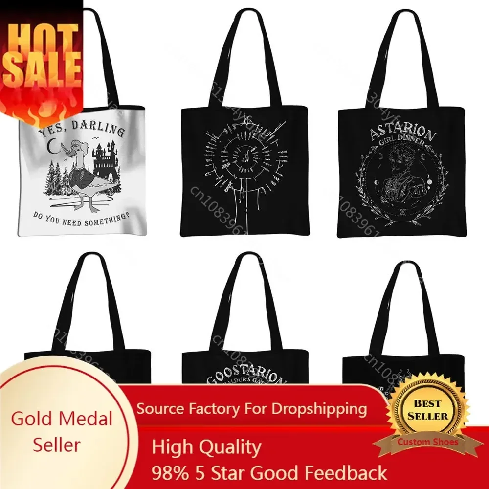 Goose Astarion Print Totes Game Roll Dice Handbags Girls Canvas Storage Shoulder Bag for Travel Women Shopping Grocery Bag Gift
Goose Astarion Print Totes Game Roll Dice Handbags Girls Canvas Storage Shoulder Bag for Travel Women Shopping Grocery Bag Gift