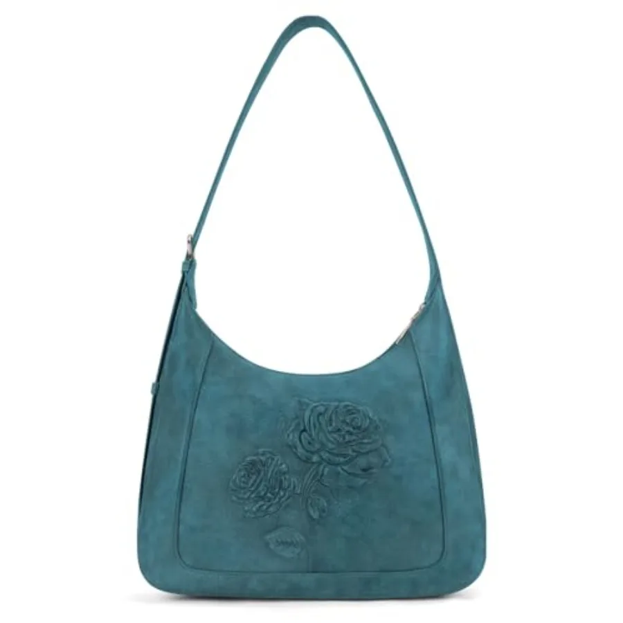 Shoulder Bag for Women, Vegan Leather Hobo Purse Trendy Small Handbag Top Handle Embossed Underarm Purse Daily Use Peacock-Blue
Shoulder Bag for Women, Vegan Leather Hobo Purse Trendy Small Handbag Top Handle Embossed Underarm Purse Daily Use Peacock-Blue