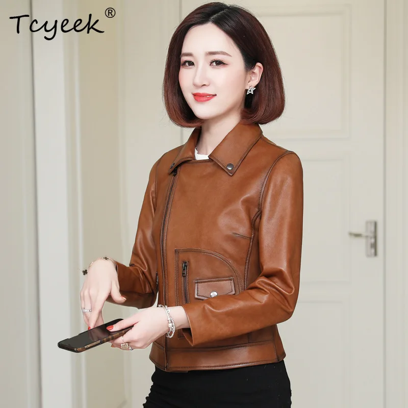 Tcyeek Real Leather Jacket Women Spring Autumn Clothes Natural Sheepskin Coat Motocycle Jackets Woman Slim Fit Jaqueta De Couro
Tcyeek Real Leather Jacket Women Spring Autumn Clothes Natural Sheepskin Coat Motocycle Jackets Woman Slim Fit Jaqueta De Couro
