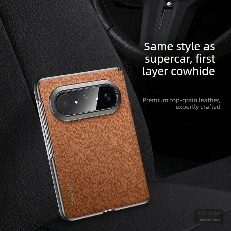 SULADA Genuine leather center axis protective for huawei pura x max phone casefirst layer cow built-in magnetic phone case
SULADA Genuine leather center axis protective for huawei pura x max phone casefirst layer cow built-in magnetic phone case