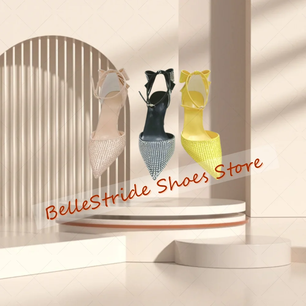 Bow knot Decor Pointed Toe Crystal Sandals Buckle Strap Women Shoes Thin High Heels Party Banquet Dating 2025 Zapatos Para Mujer
Bow knot Decor Pointed Toe Crystal Sandals Buckle Strap Women Shoes Thin High Heels Party Banquet Dating 2025 Zapatos Para Mujer