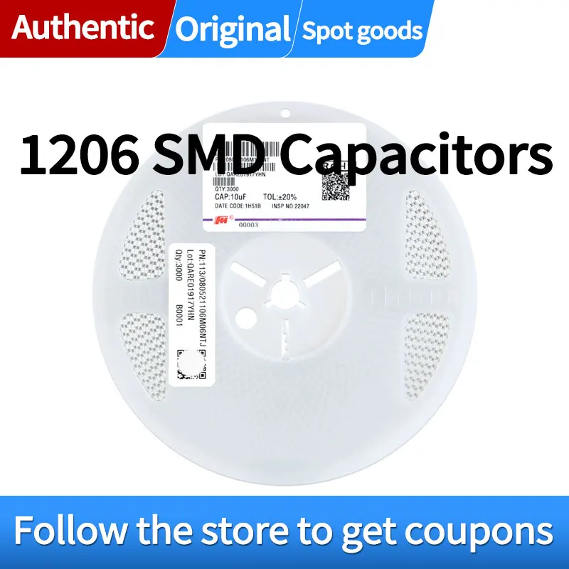 1206 SMD 100Pcs 4000Pcs 10nF 15nF 22nF 33nF 36nF 47nF 68nF 82nF 100nF 220nF 470nF
1206 SMD 100Pcs 4000Pcs 10nF 15nF 22nF 33nF 36nF 47nF 68nF 82nF 100nF 220nF 470nF