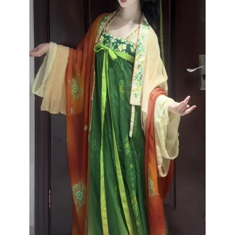 Women Tang Restoration Hanfu Set Heavy Embroidery Big Sleeve Robe Chest High Ruqun Pibo Vintage Fairy Outfit
Women Tang Restoration Hanfu Set Heavy Embroidery Big Sleeve Robe Chest High Ruqun Pibo Vintage Fairy Outfit