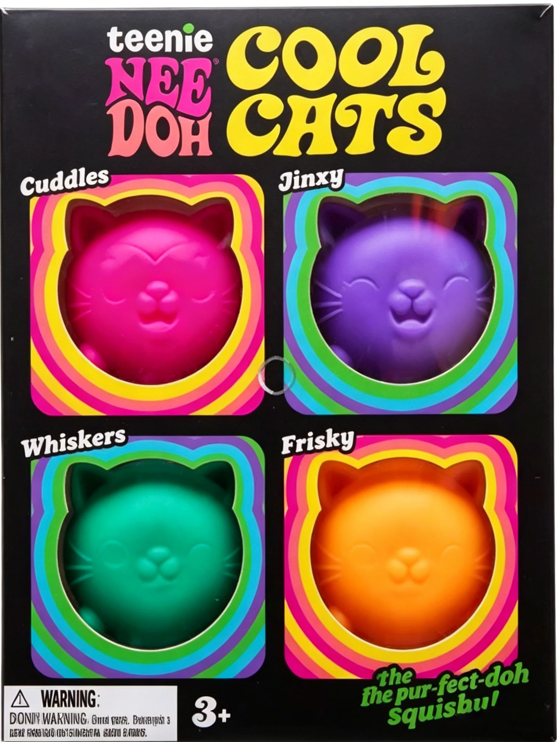 NeeDoh Teenie Cool Cats 4 Pack Adorable Mini Cat Fidget Toys Soft Squishy Stress Relief Sensory Squeeze Toys
NeeDoh Teenie Cool Cats 4 Pack Adorable Mini Cat Fidget Toys Soft Squishy Stress Relief Sensory Squeeze Toys
