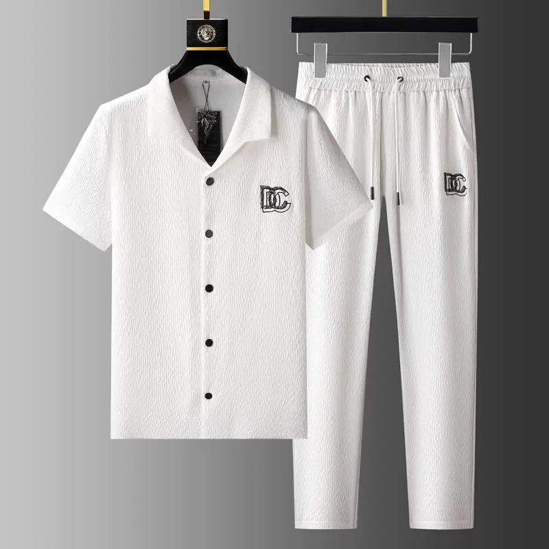 2024 Men's Summer Ultra-thin Ice Silk V-Neck Short Sleeve Casual Sports Suit, Silky, Smooth and Anti-Wrinkle Cool Suit
2024 Men's Summer Ultra-thin Ice Silk V-Neck Short Sleeve Casual Sports Suit, Silky, Smooth and Anti-Wrinkle Cool Suit